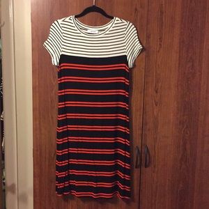 Striped Cavin Klein Dress